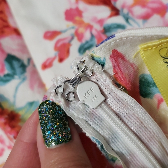 Bee Stitched Floral V Neck Flared Summer Mini Cocktail Tank Dress - Picture 7 of 9